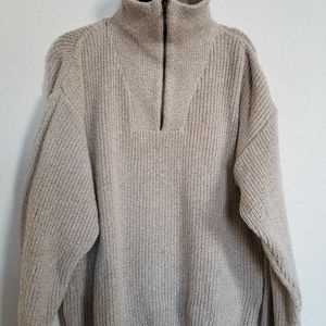 Woman large old glory tan sweater